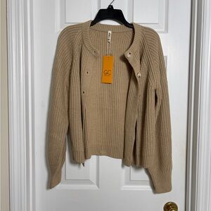 GC Women's Beige Cardigan Sweater